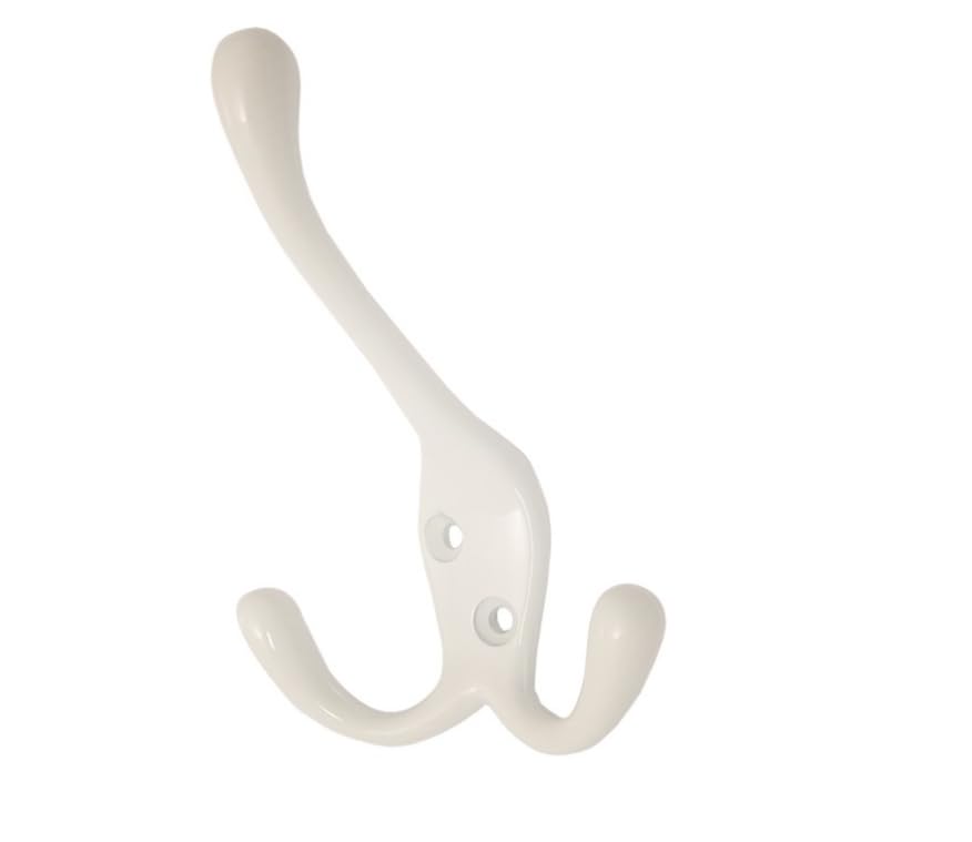 Aretro Triple Tri 3 Prong Robe Coat Hook with Screws Heavy Duty Extra Heavy Duty, Door & Wall Mountable, Robe, Clothes Hanger for Bathroom, Bedroom, (Polished Chrome, Extra Heavy Duty)