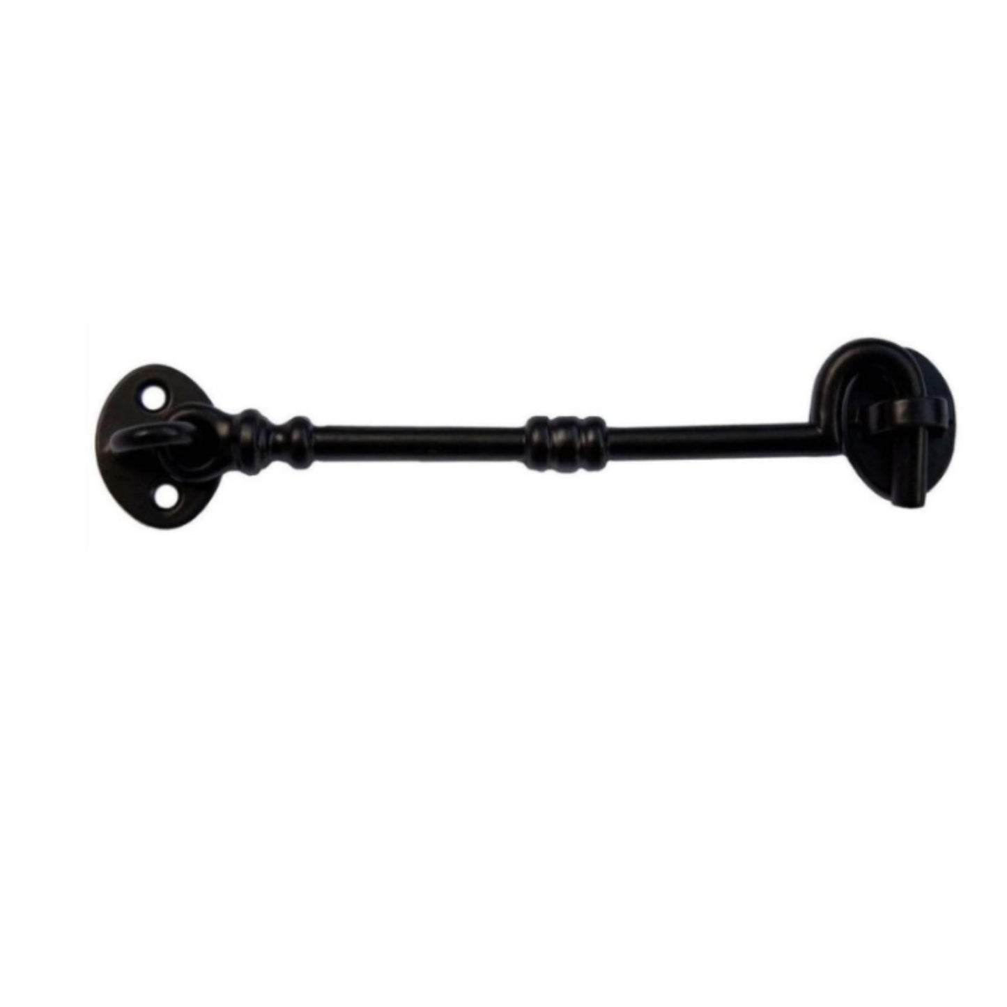 Aretro Decorative Cabin Hooks, Antique Black, 100-150mm, Weather Resistant, Gate and Door Security (Decorative Black 100mm)