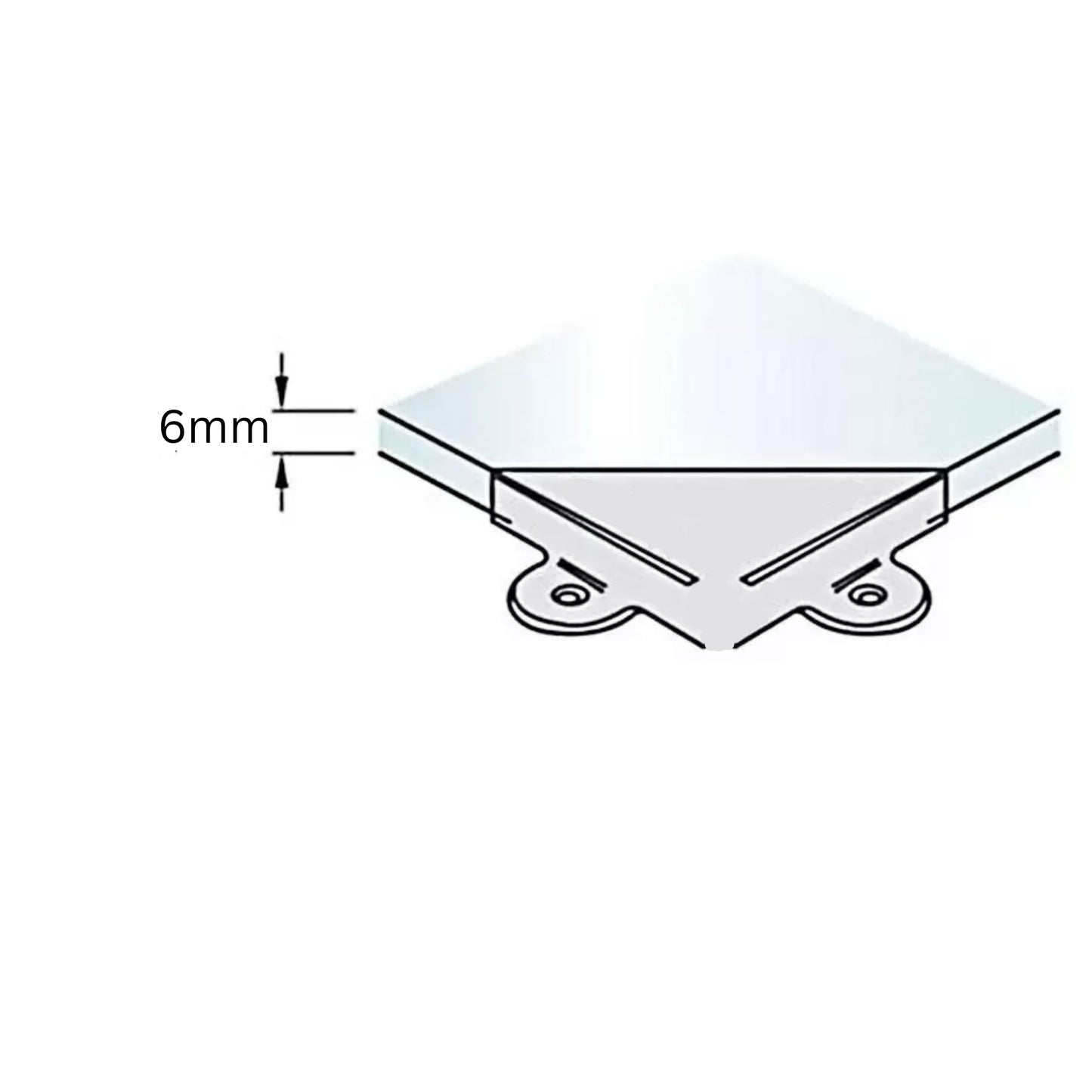 Aretro Nickel Plated Picture Mirror Corner Brackets with Screws Decorative Hanging Whilst Protecting Corners 1 Pack of 4