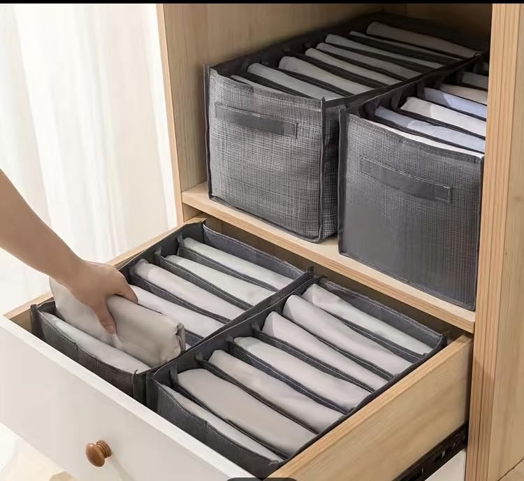 Aretro Simple Storage organisers Lightweight Storage Organiser Socks Bras Underwear Tshirts Ties Scarves For Drawers And Wardrobes One Packet Of Three