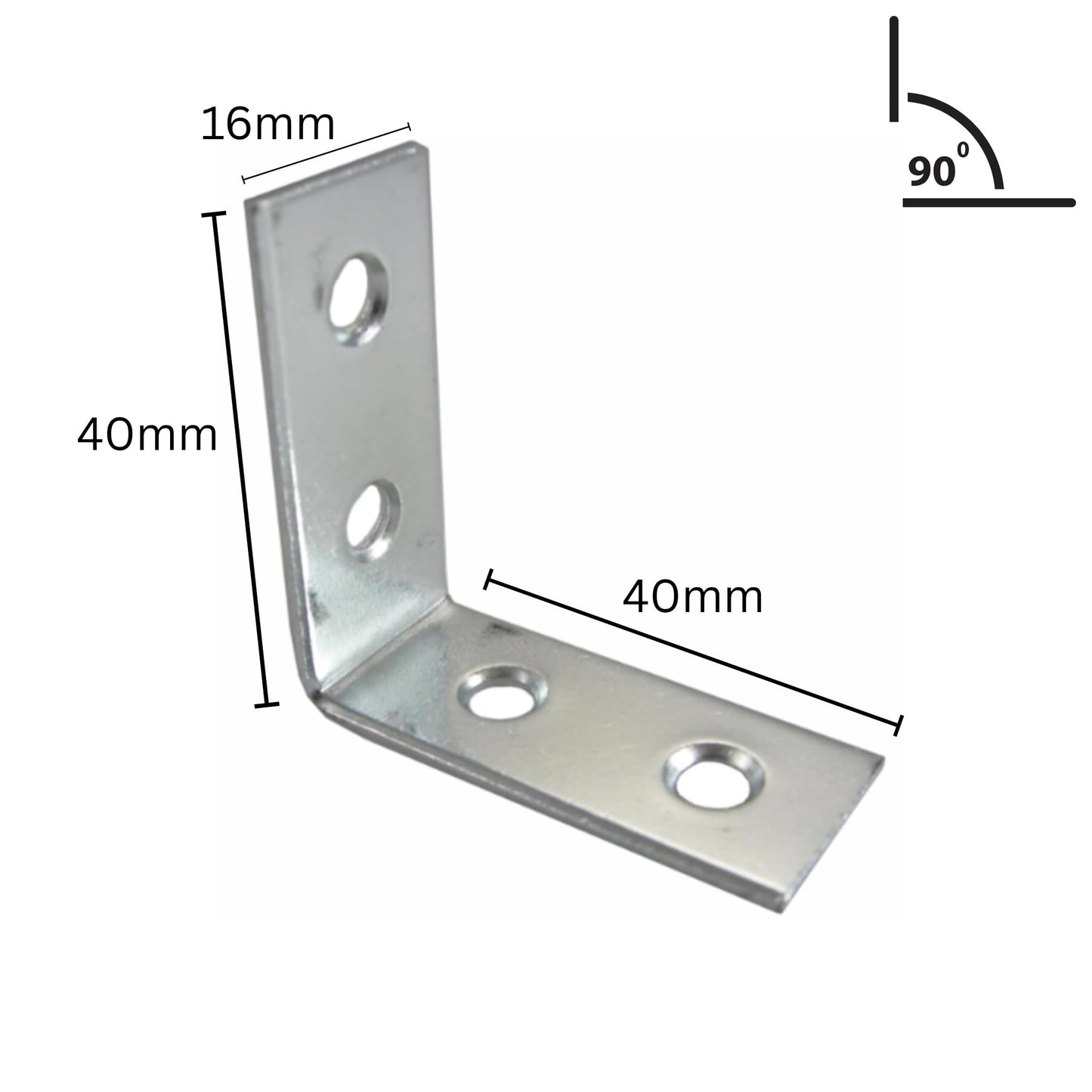 Aretro Corner Braces, Brass and Zinc Plated, 19mm-150mm, for Right Angle Timber Joining (Brass Zinc Plated 19mm Pkt 10)