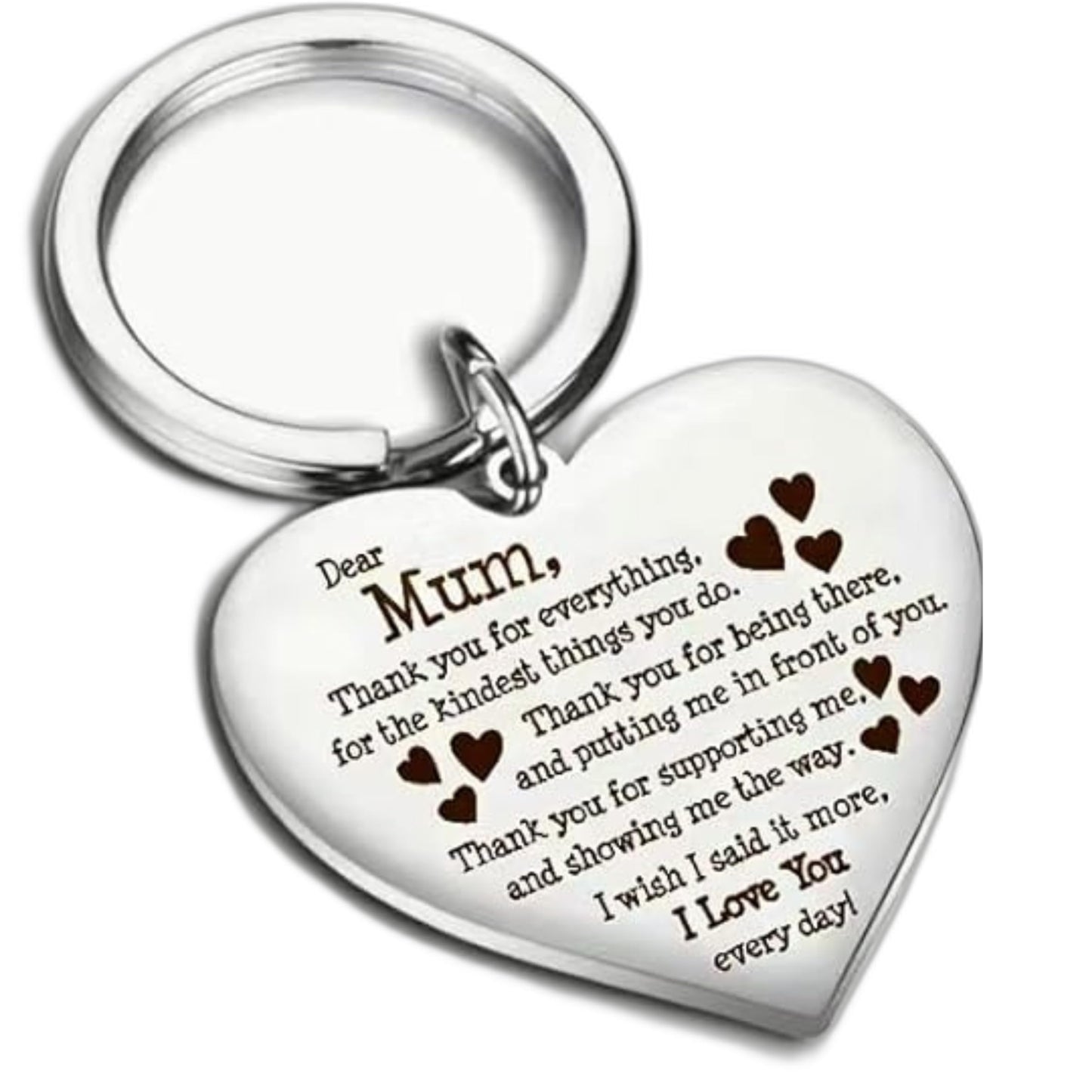 Aretro Stainless Steel Mum Love You Keyring