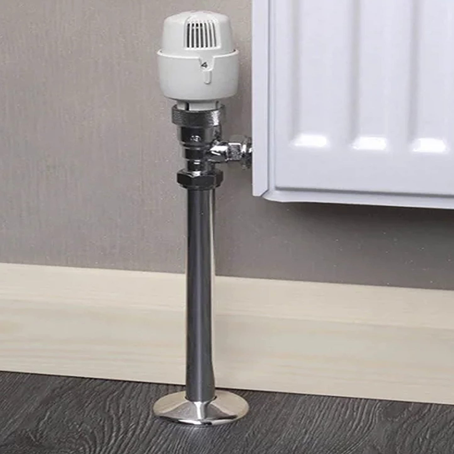 Aretro Chrome Effect Plastic 15mm Radiator Pipe Towel Rail Covers & Collars 200mm 1 Pack of 2 (Heavy Duty (Cut with fine Tooth Hacksaw))