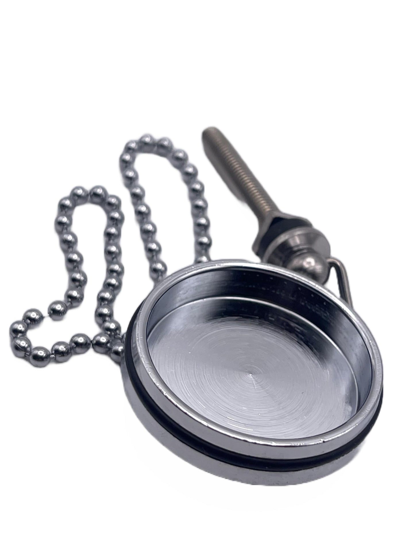 Aretro Polished Chrome Bath Sink Basin Plug Drain Stopper 1 3/4 44 mm with 450mm Chain or 1 1/2' 38mm with Ball Chain Stay Bathroom Toilet Kitchen