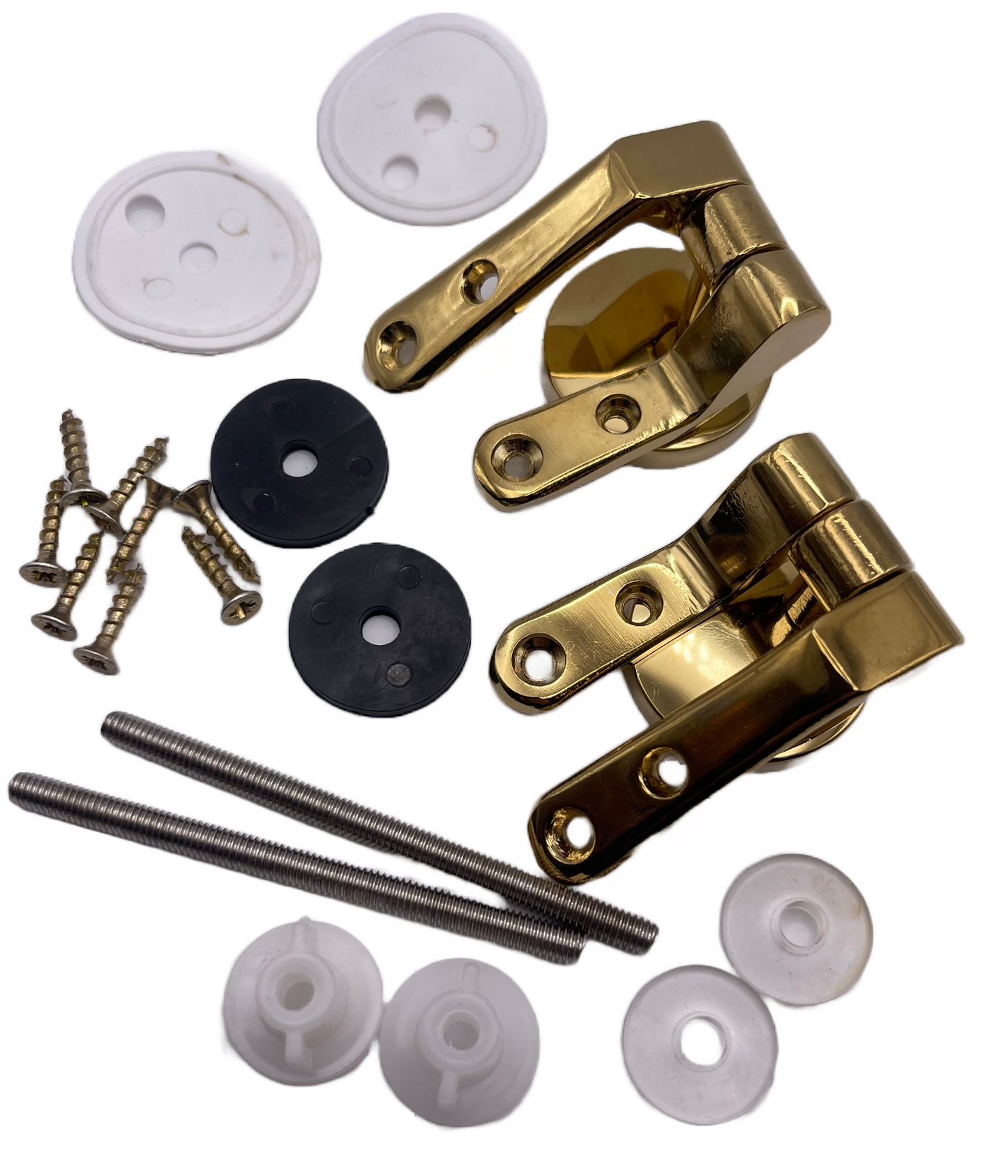 Brass Gold Effect Hinge replacement Toilet Seat Fittings Hinges for Wooden Toilet Seats