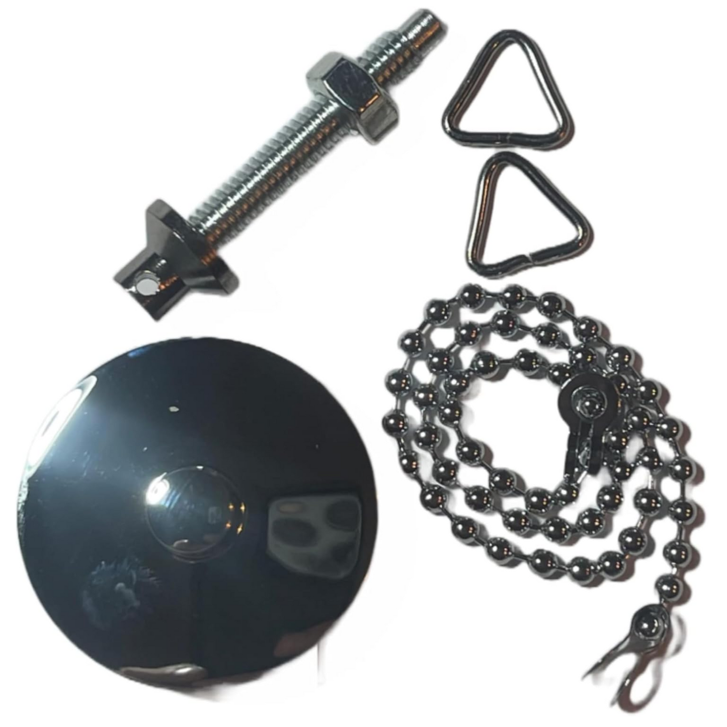 Aretro Chrome Basin Plug with Stay and Ball Chain, 38mm, 300mm Chain Length