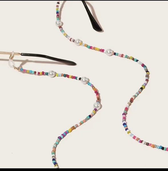 Spectacle Lanyard Pearl Beaded