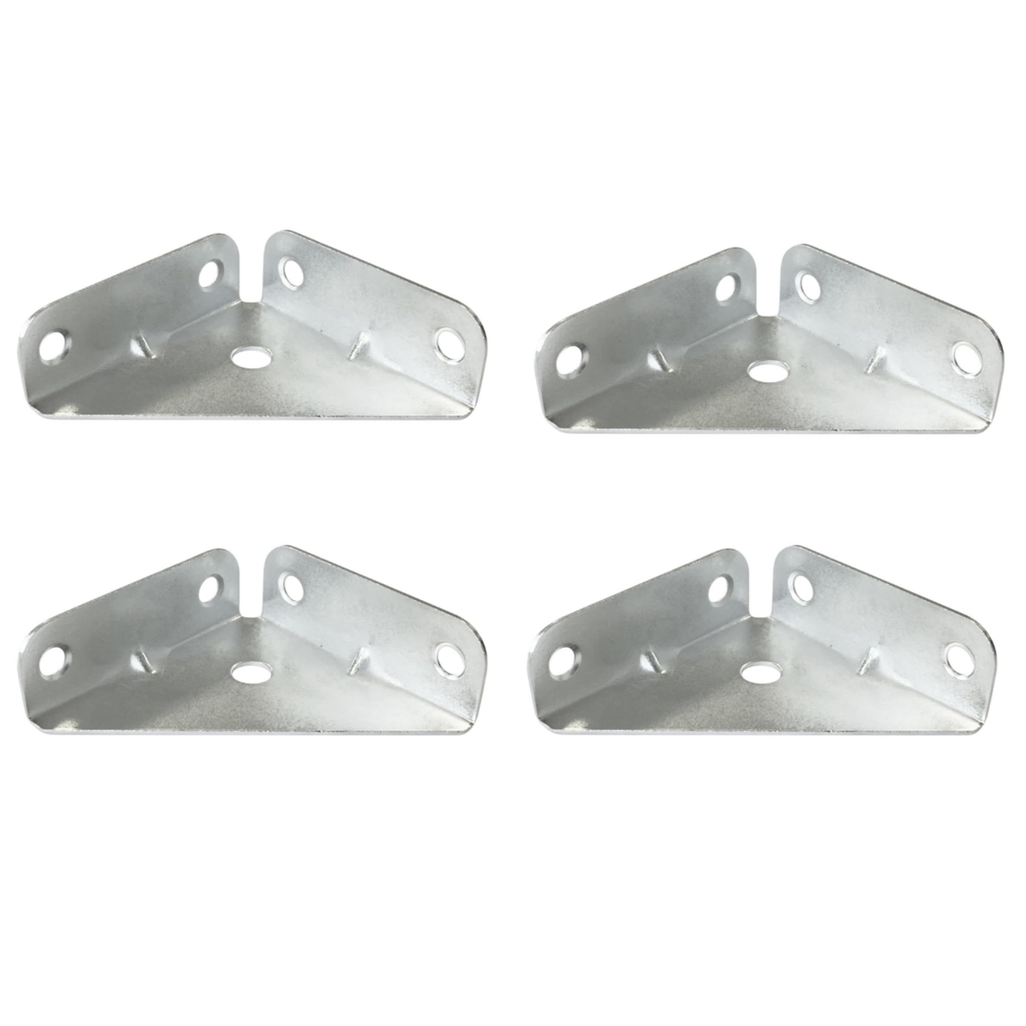 Aretro Heavy Duty 50mm 2' Triangular Zinc Plated Flanged Corner Brackets Plates Braces 16mm Depth Furniture Repair Strengthening 1 Pack of 4