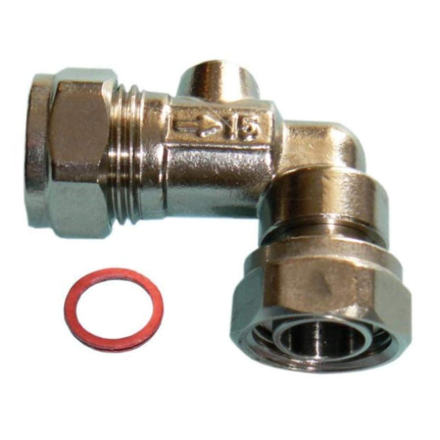 PRIMAFLOW Chrome Plated Brass Angle Service Valve 15mm x 1/2