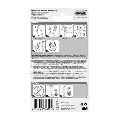 Command 17026 Decorating Clips  with Clear Strips Fairy Christmas Light hanging