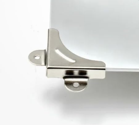Aretro Mirror Corner Brackets, Nickel Plated Steel, Wall Mounting, Gyms, Bathrooms, Angle Bracket, Decorative, Pack of 4