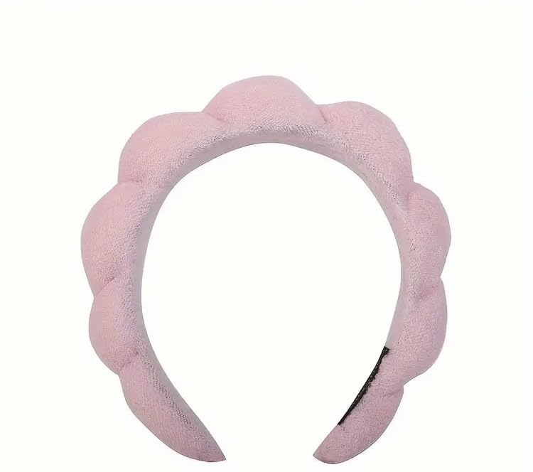 Aretro Cloud Shaped Soft Padded Non Slip Head Band Plush Wide Brimmed Makeup Band terry Cloth Soft (Baby Blue)