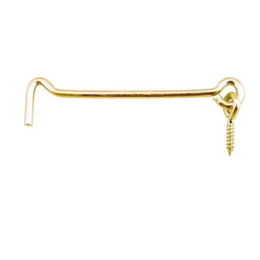 Aretro Gate Hooks and Eye Bright Zinc Plated Brass Plated Various Sizes (Brass Plated, 50mm)