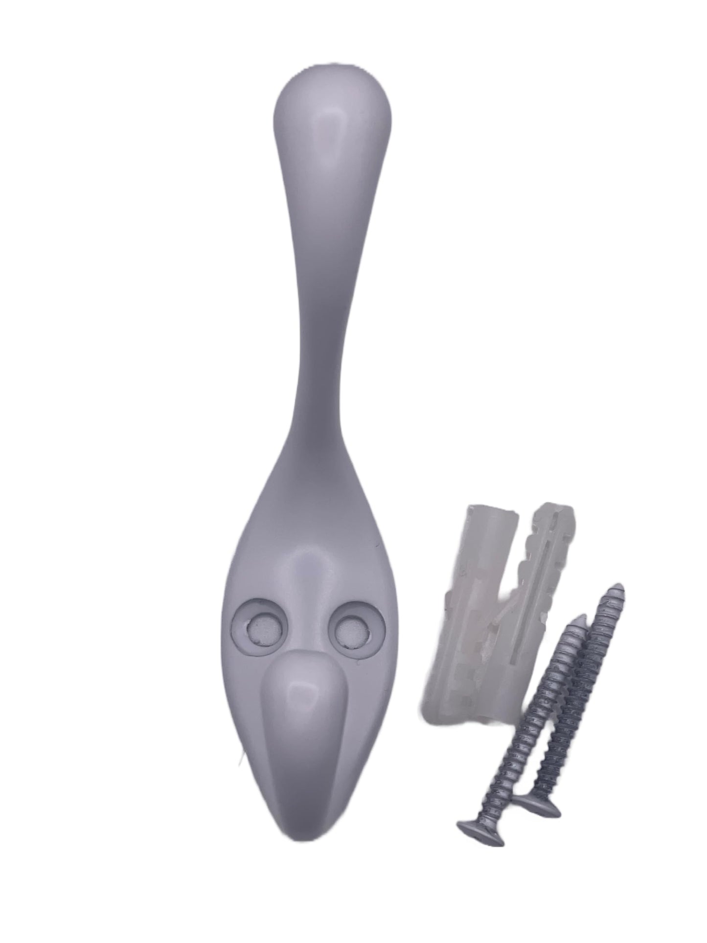 Aretro Heavy Duty White Double Hat & Coat Bath Robe Hook Hanger 90mm Holds 7.5kg Back of Door Wall Hook 1 Pack of 1