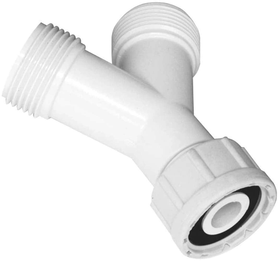 Quality Washing Machine 'Y' Piece Connector White Inlet Splitter 025623N