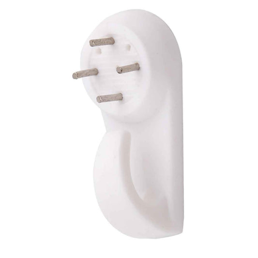 Aretro White Hardwall Picture Hooks Small Medium Large Various Pack Sizes. (6, Medium)
