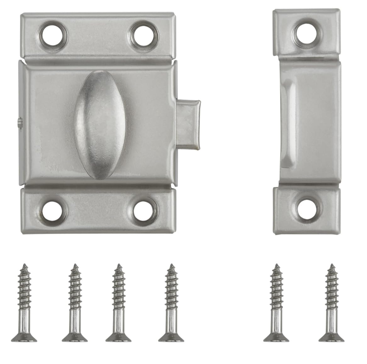 Aretro Cupboard Turn Catch, 40x50mm (2 inch) with Screws (Antique Plated)