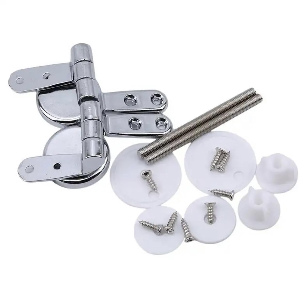 Aretro Universal Brass Gold Effect Standard Close Metal Wooden Toilet Seat Hinges