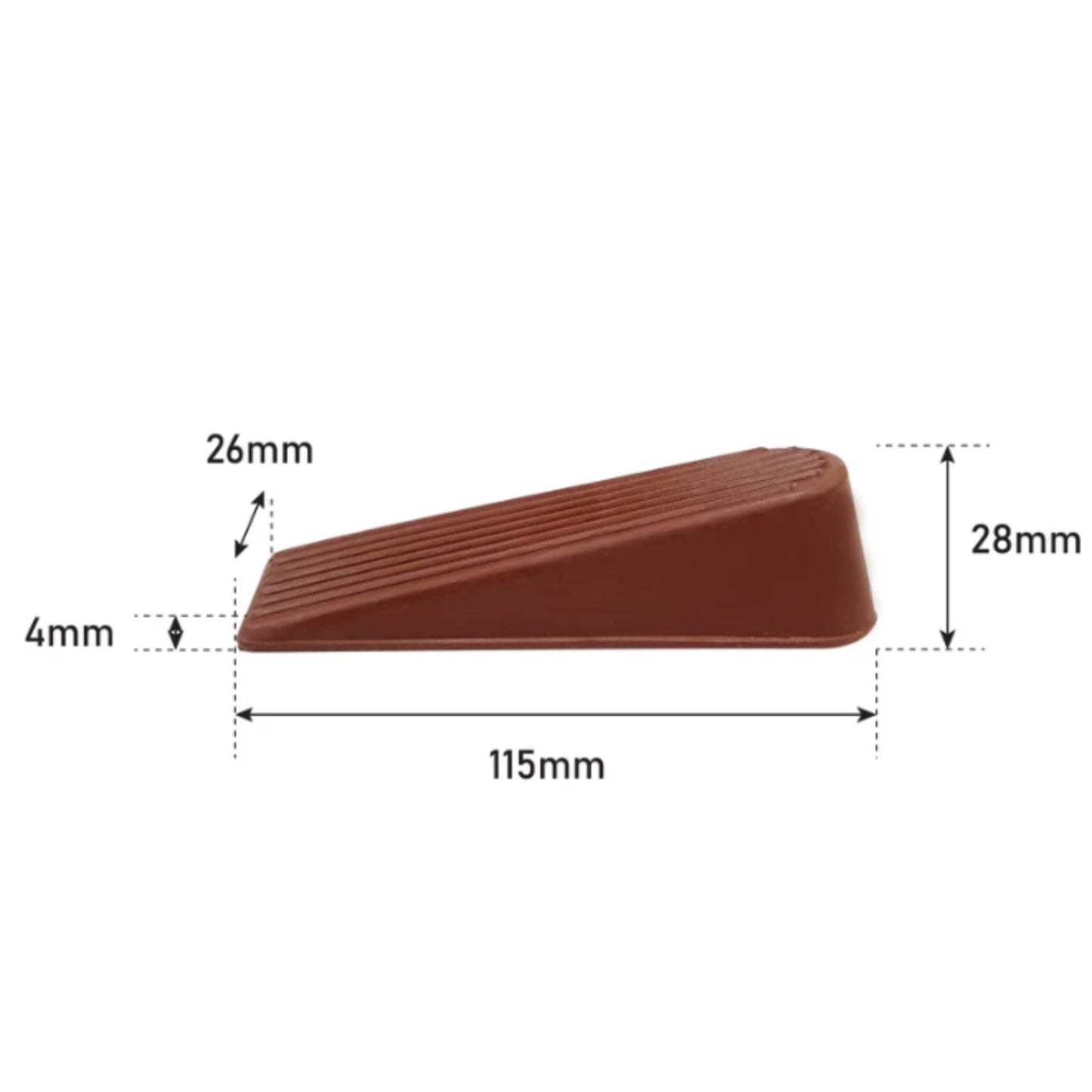 Aretro Rubber Small Brown Door Wedge 1 Pack of 2