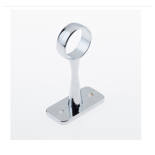 Aretro Wardrobe Rail Brackets End Centre Chrome Various Sizes (chrome, 19mm centre bracket)