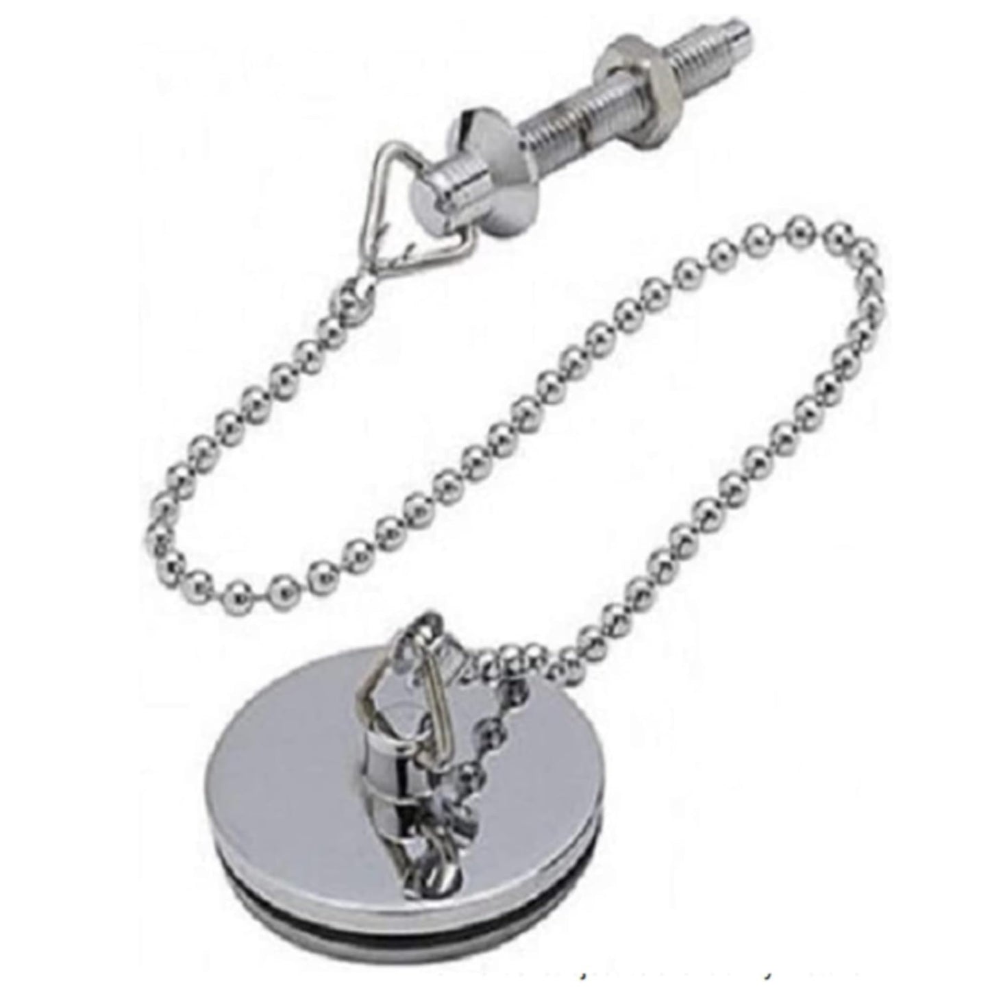 Aretro Chrome Basin Plug with Stay and Ball Chain, 38mm, 300mm Chain Length