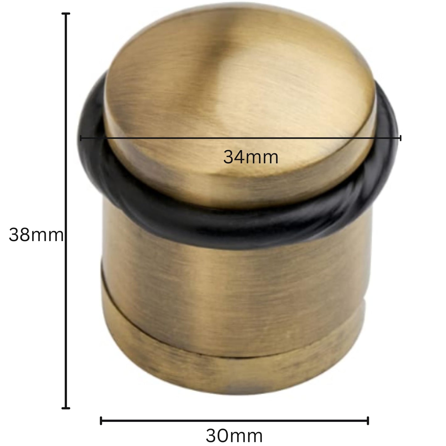 Aretro Antique Brass Door Stop Dome Metal