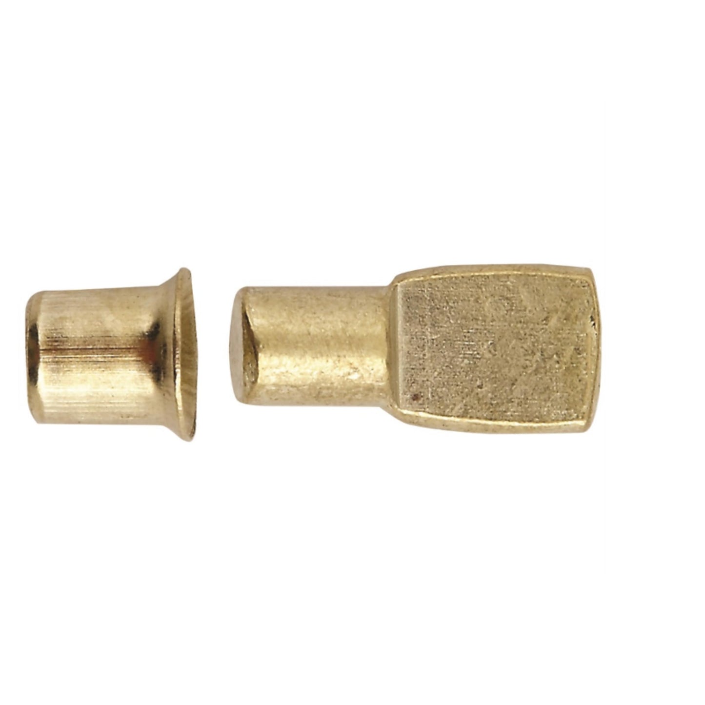 Aretro Shelf Support Studs Peg 20mm Brass Plated PK8 (4 Pairs)