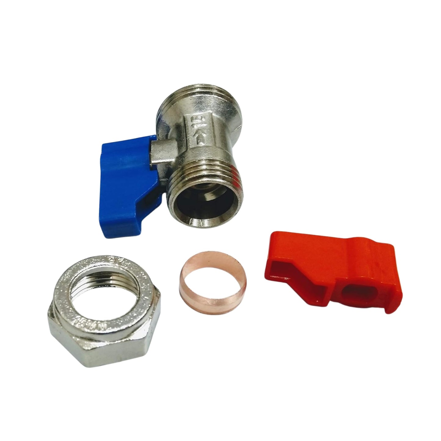 Aretro Chrome 15mm x 3/4" Straight Washing Machine, Dishwasher Connector, Tap, Valve