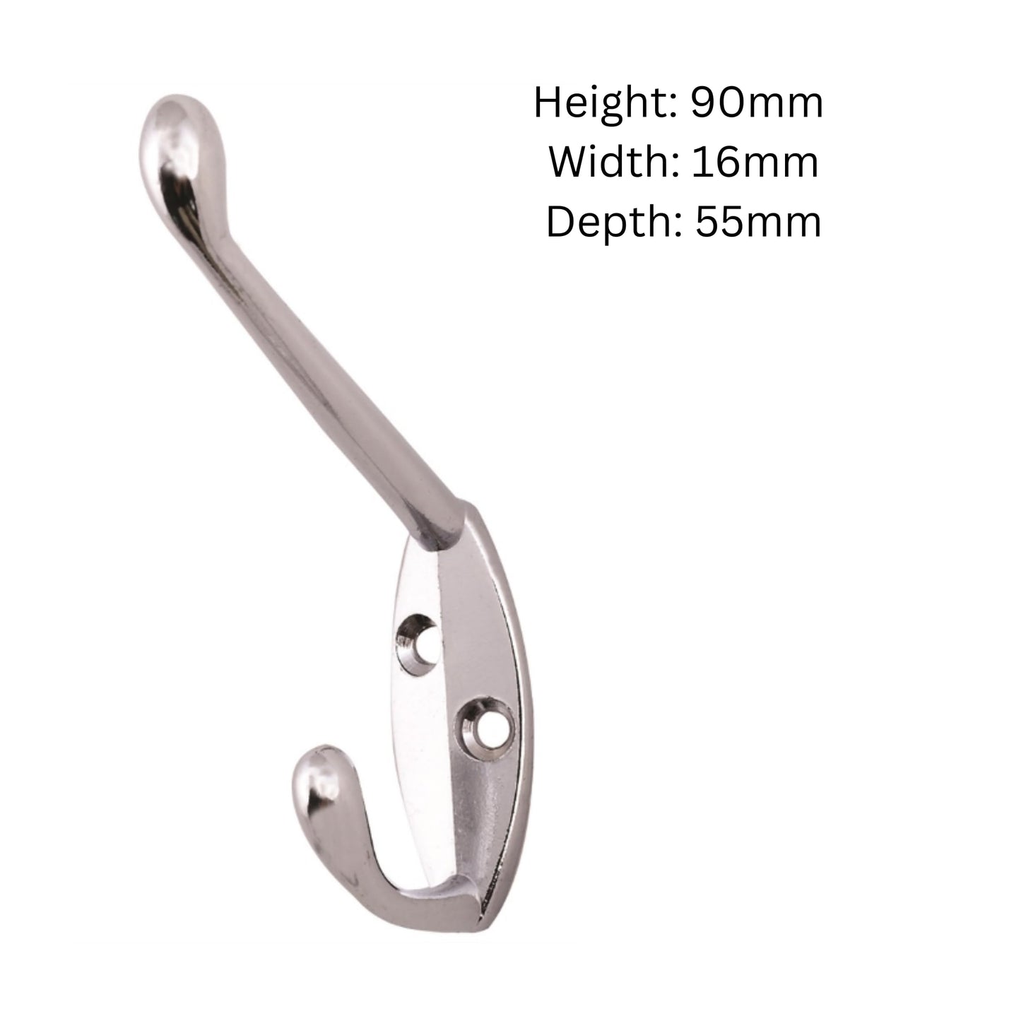 Aretro Double Vertical Robe Coat Hooks,Heavy Duty Extra Heavy Duty Door & Wall Mountable, Coat, Robe, Clothes Hanger for Bathroom, Bedroom, Living Room, Hallway (Satin Nickel, Pkt of 2)