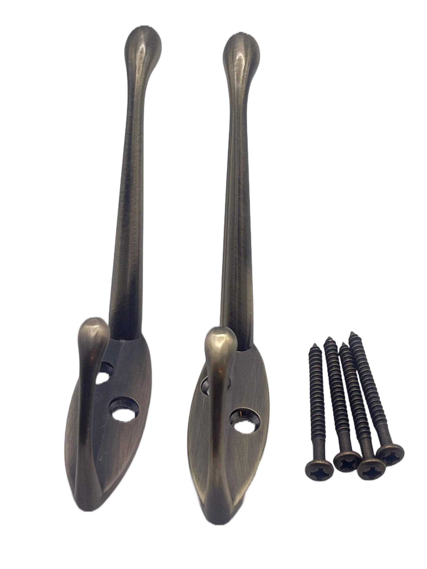 Aretro Hat & Coat Bath Robe Hooks Hanger 85mm Antique Brass Effect Metal Screws Included Back of Door Wall Hook 1 Pack of 2