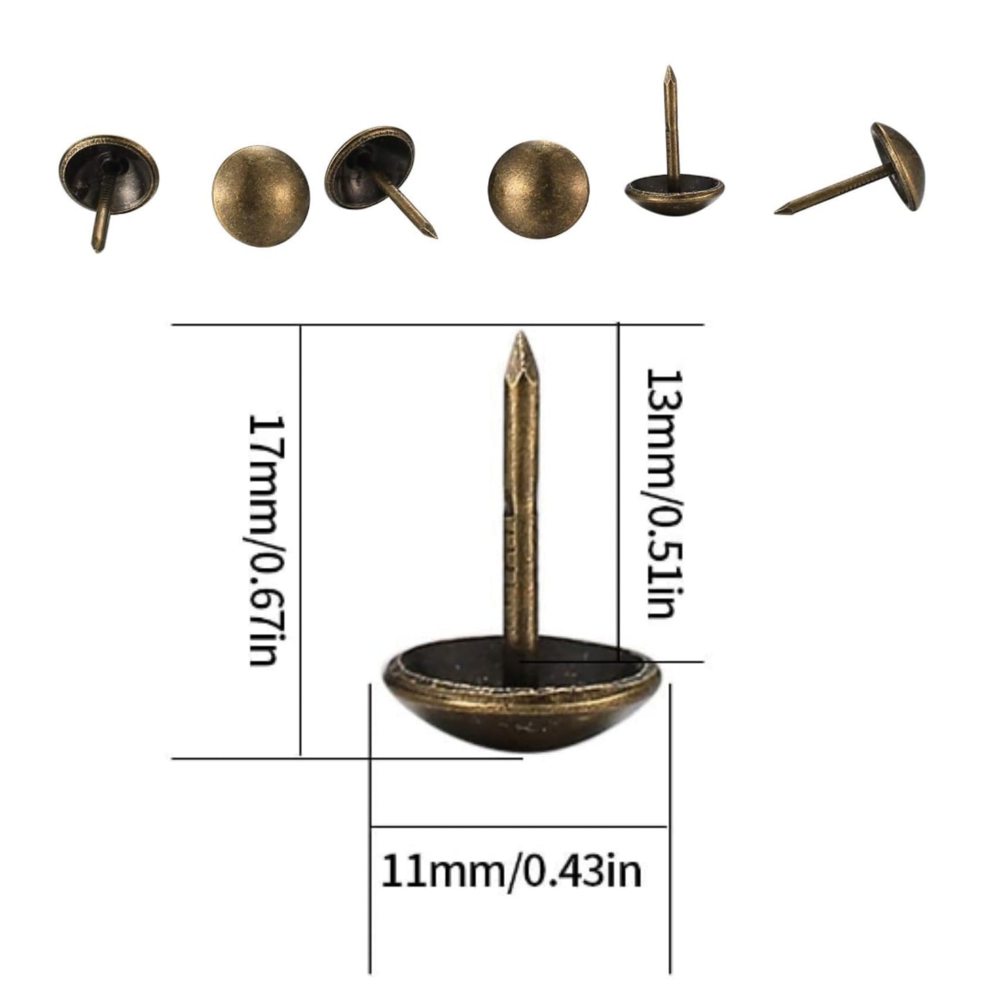 Aretro Upholstery Tacks Antique Packet of 40 (Antique)