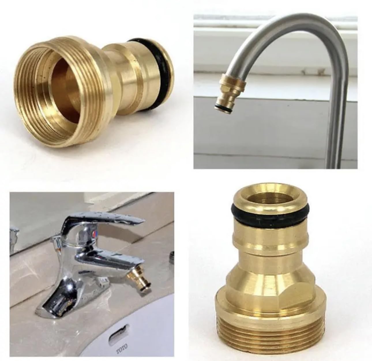 Aretro Garden Hose Connectors, Universal Fit, Hozelock Compatible, Indoor Mixer Tap Connector (Indoor Tap Connector F 22mm M 24mm)