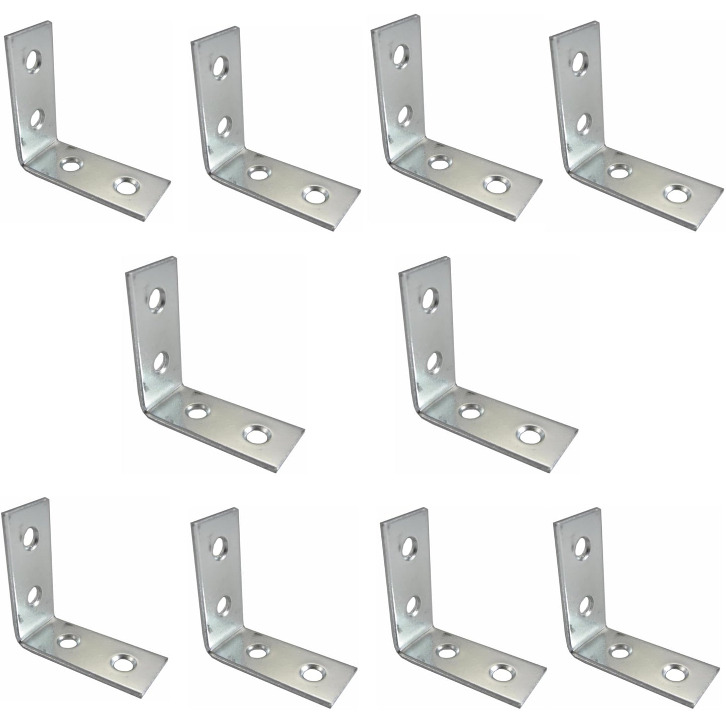 Aretro Corner Braces, Brass and Zinc Plated, 19mm-150mm, for Right Angle Timber Joining (Brass Zinc Plated 19mm Pkt 10)