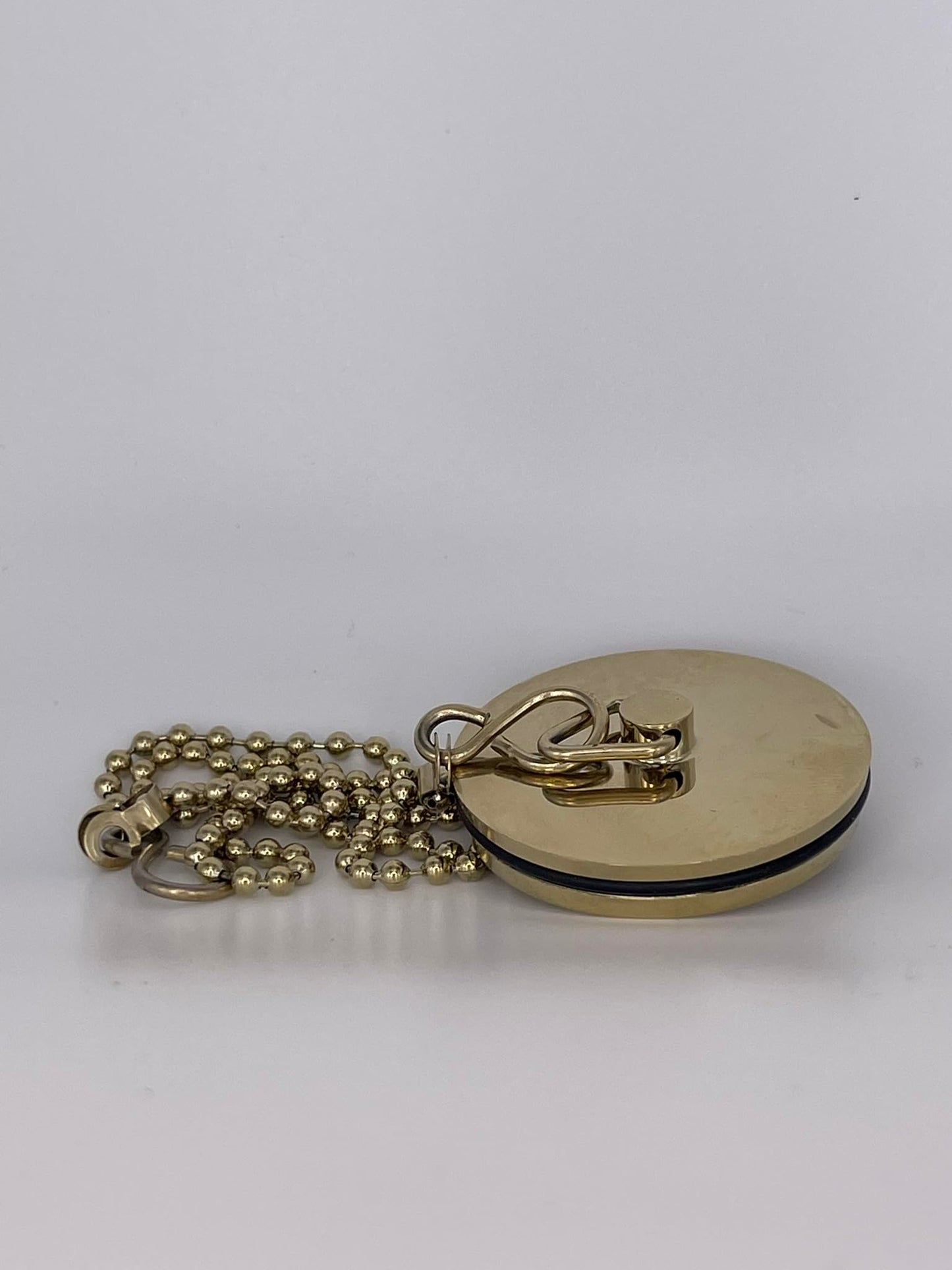 Aretro Gold Effect Polished Brass Bath Plug, Drain Stopper, 45mm 1 3/4' with 450mm Ball Chain, for Bathroom, Toilet, Kitchen (1 3/4 Inch 45mm with 450mm Chain)