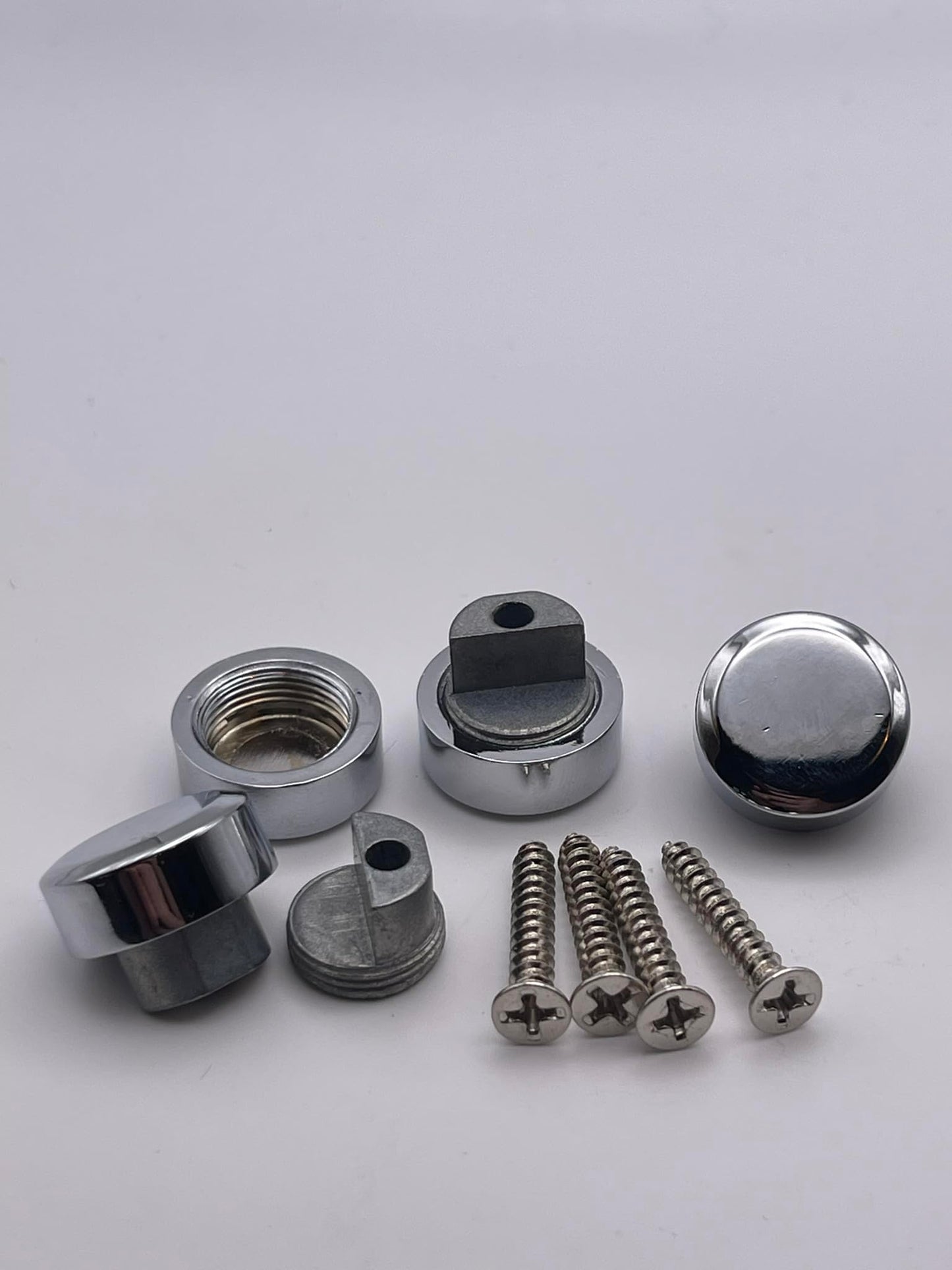 Aretro Designer 20mm Round Mirror Glass Brackets Clamp with Chrome Screw on Cap 1 Pack of 4 Bathrooms, Cloakrooms, Bedrooms (Round 20mm)