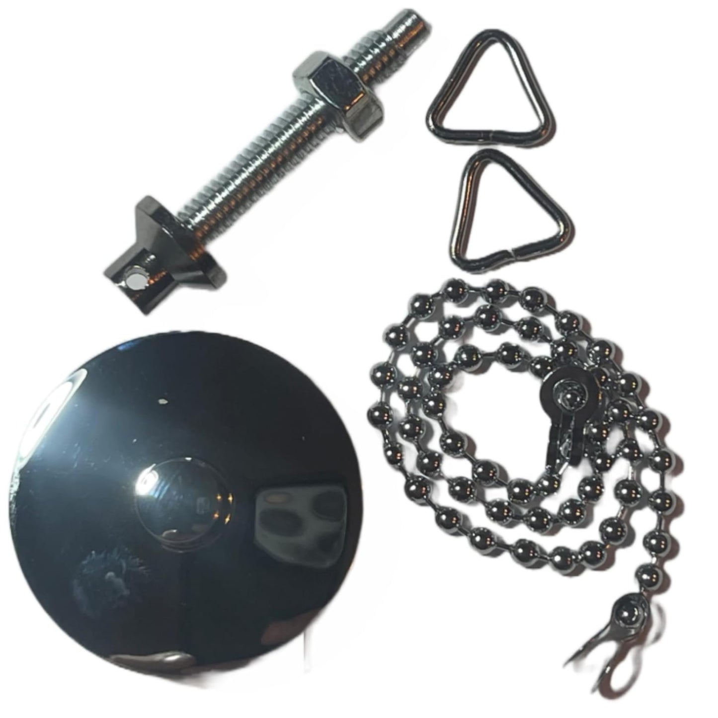 Aretro Chrome Basin Plug with Stay and Ball Chain, 38mm, 300mm Chain Length