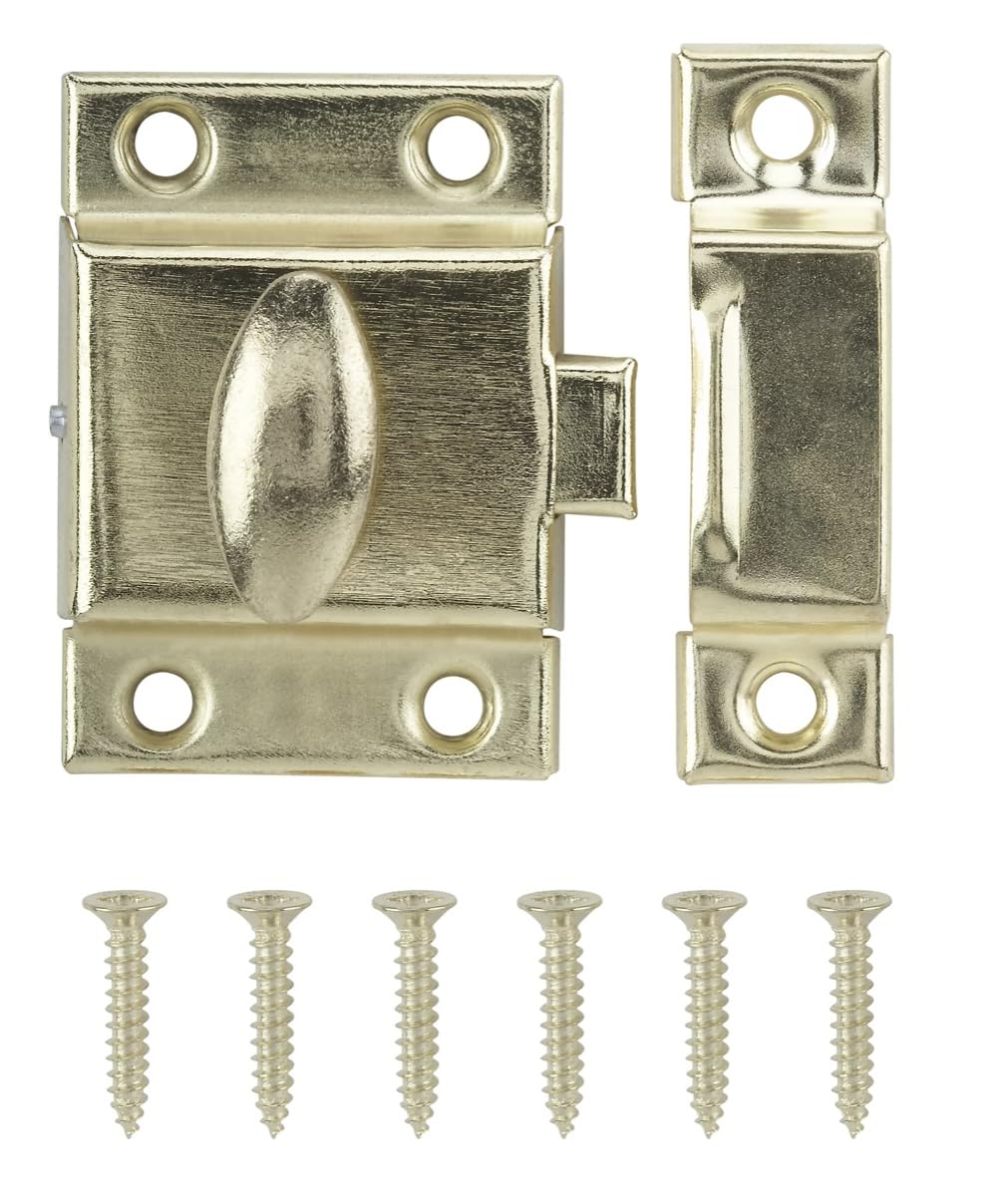 Aretro Cupboard Turn Catch, 40x50mm (2 inch) with Screws (Antique Plated)