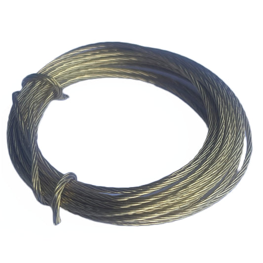 Picture Metal Wire Heavy Duty 2m Brass Plated Photo Frame Hanging Wire for Mirrors Clock Art Work PK1 10kg Breakweigt