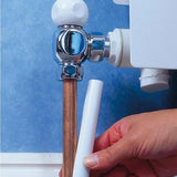 White Plastic 15mm Radiator Pipe Towel Rail Covers & Collars 200mm 1 Pack of 2