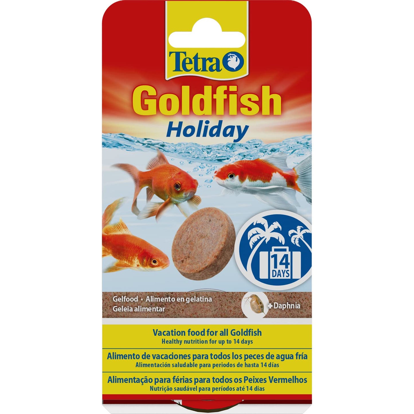 Tetra Goldfish Holiday - Holiday food for all goldfish, healthy nutrition for up to 14 days, 2 X 12 g gel food block
