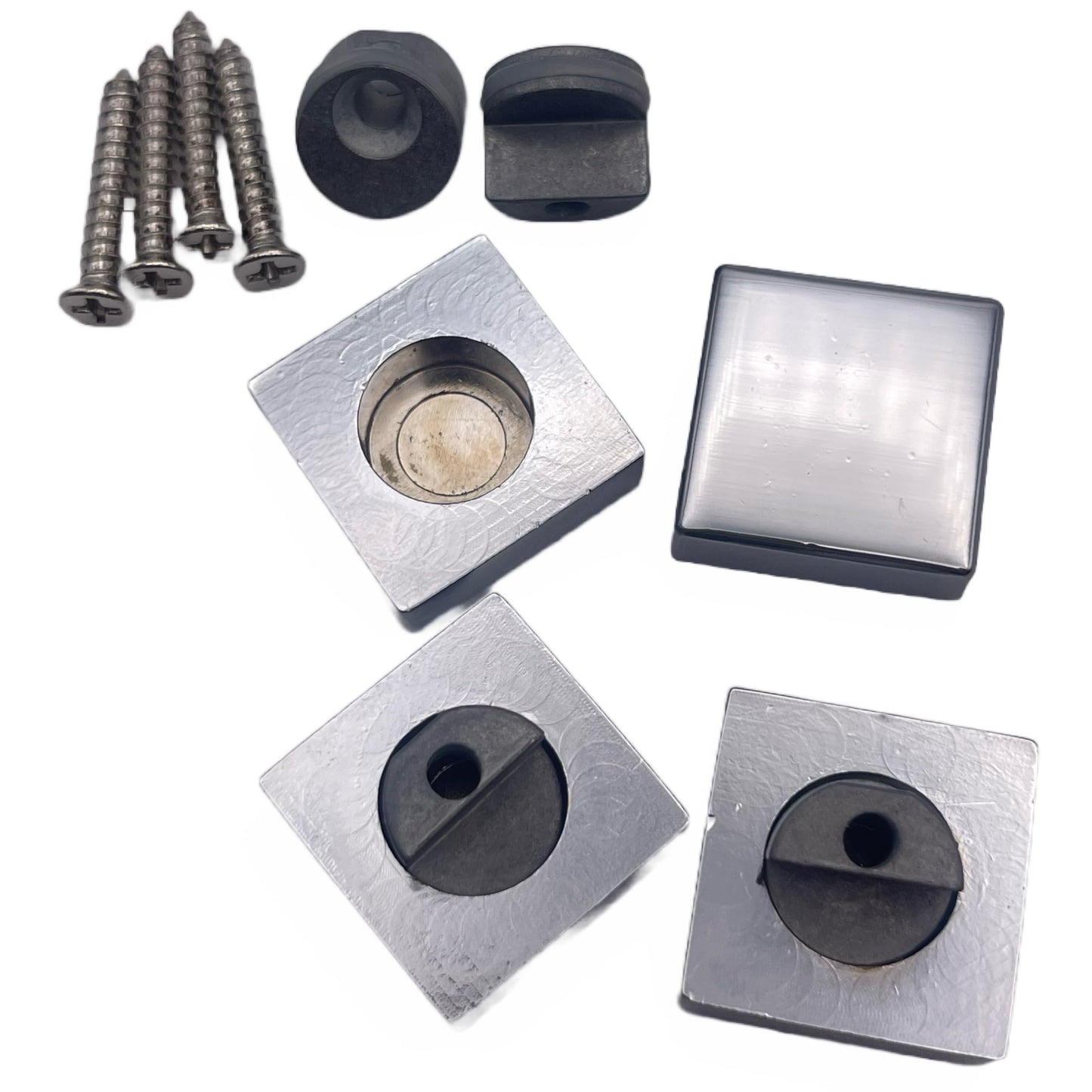 Aretro Designer 20mm Round Mirror Glass Brackets Clamp with Chrome Screw on Cap 1 Pack of 4 Bathrooms, Cloakrooms, Bedrooms (Round 20mm)