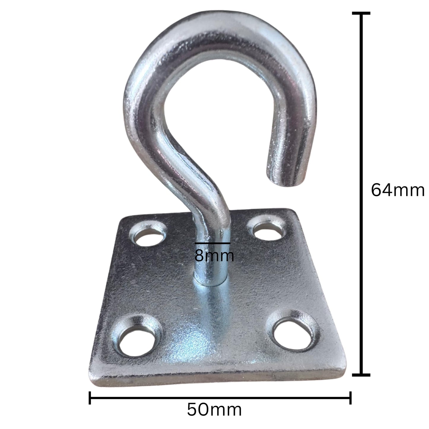 Aretro Security Staple on Plate 50mm Zinc Plated (HOOK ON PLATE)