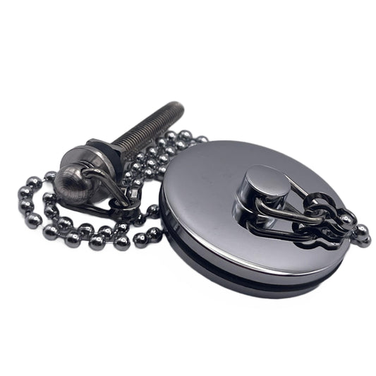 Aretro Polished Chrome Basin Plug Drain Stopper 1 1/2' 38mm with Ball Chain Stay Bathroom Toilet Kitchen (1 1/2 Inch 38mm with Chain & Stay)