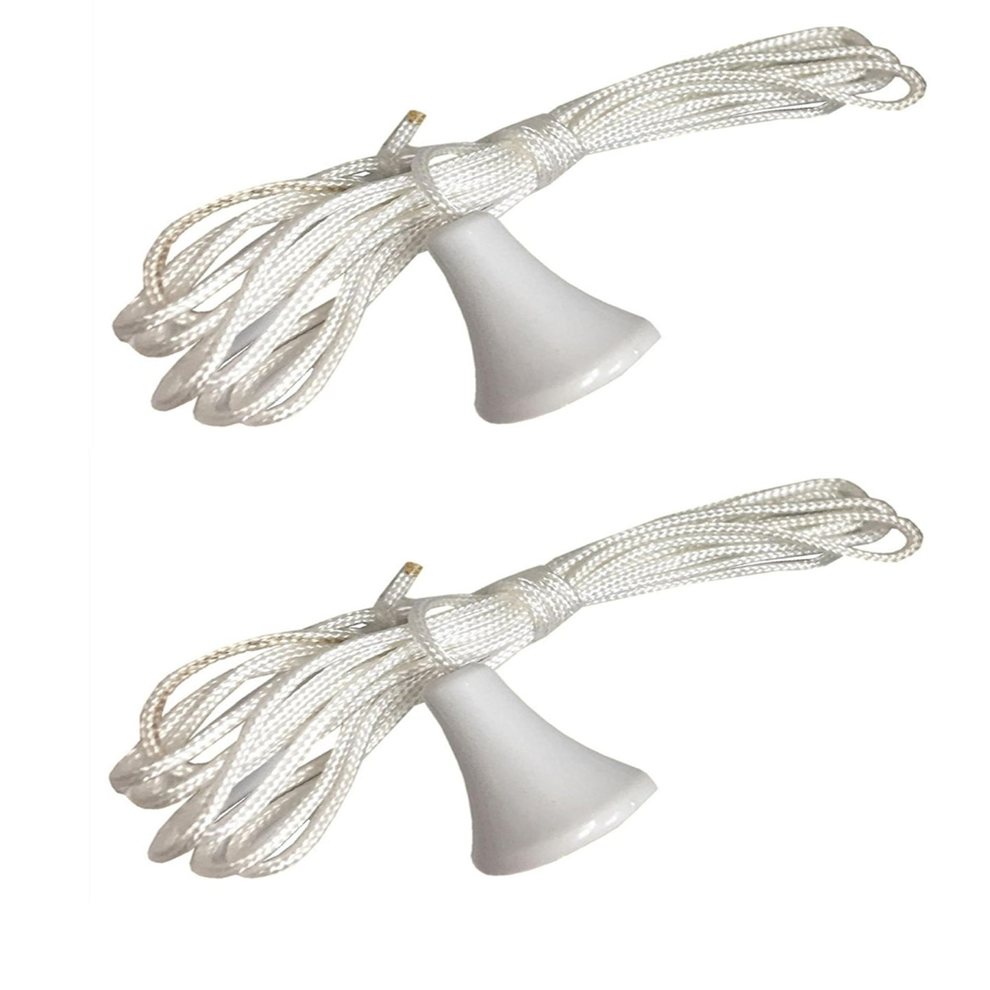 Aretro White Replacement Bathroom Pull Cord for Ceiling Switches 1 Pack of 2 1.5m with Joiner and Plastic Pull End