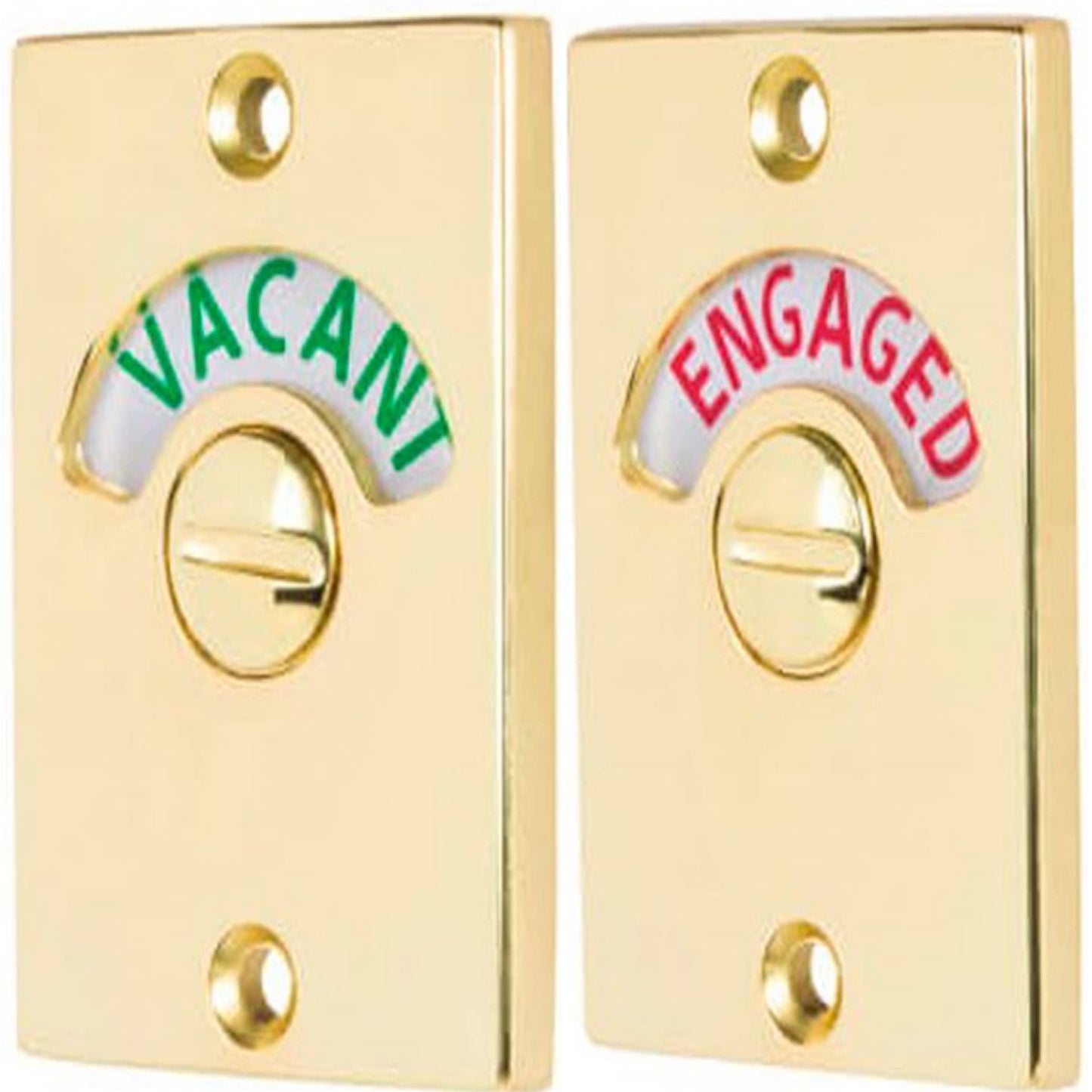 Aretro Satin Chrome Stainless Steel Effect Polished Brass Vacant Engaged Indicator Bolt Bathroom Door Lock Toilet Latch WC Privacy Public Bathrooms Restrooms (Colour Indicator- Satin Chrome)