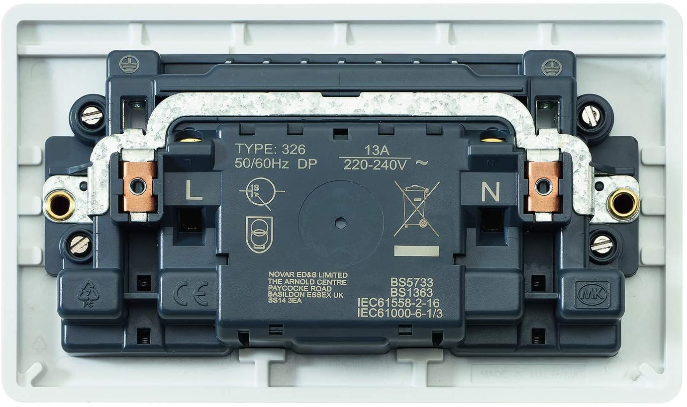 MK K2744 2 amp  2 port USB Charging Double Socket