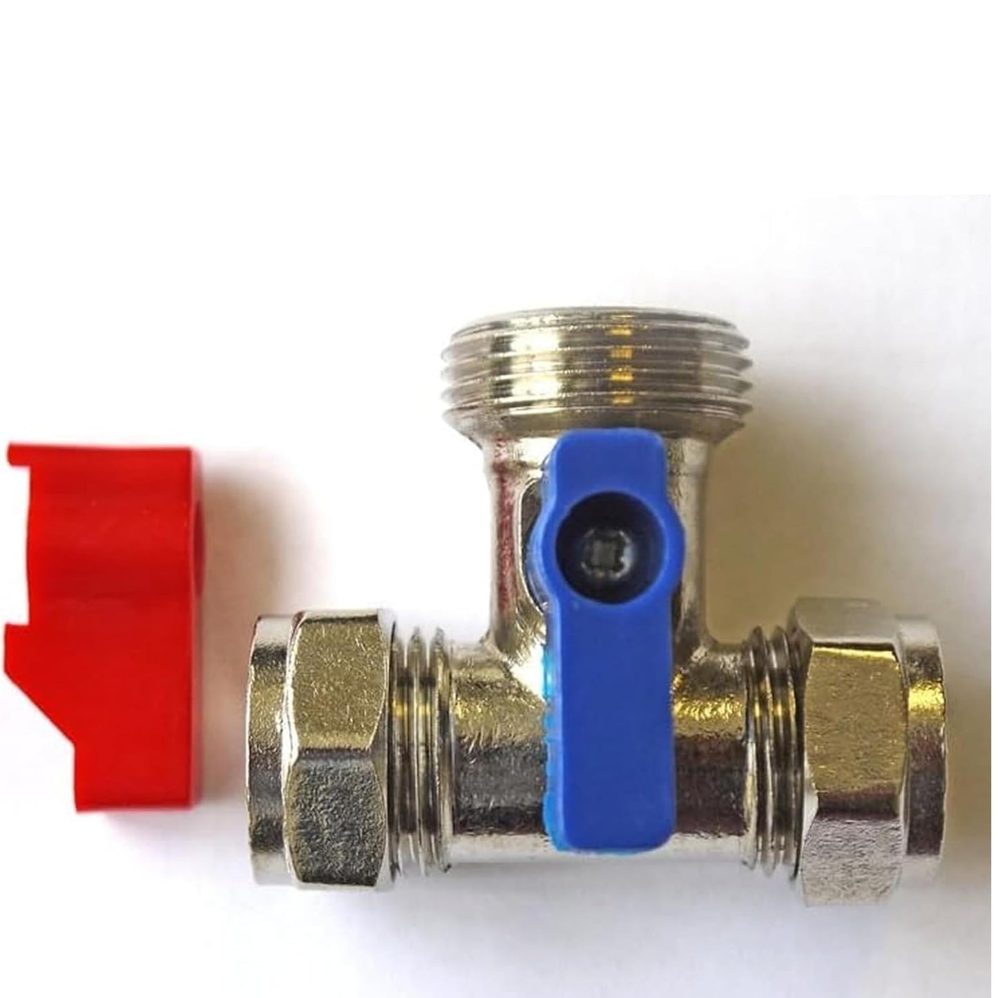 Aretro Chrome 15mm x 3/4" Straight Washing Machine, Dishwasher Connector, Tap, Valve