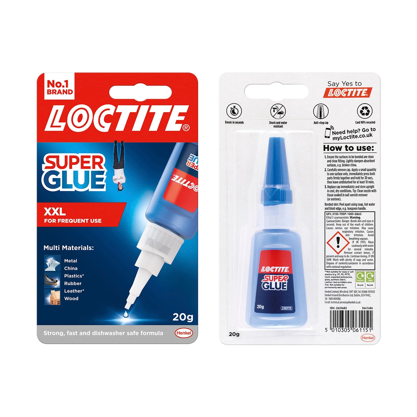 Loctite Super Glue 20g, All Purpose Liquid Adhesive for Repairs, Super Strong Clear Glue for Various Materials, Superglue for Precise Repairs, 1 x 20g