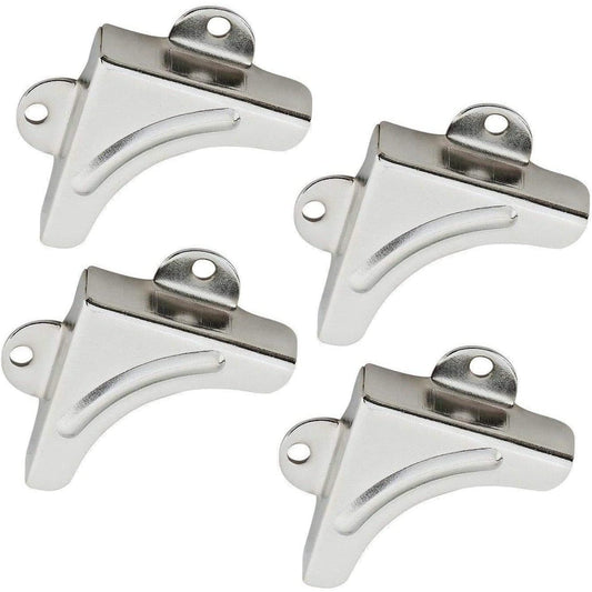 Aretro Mirror Corner Brackets, Nickel Plated Steel, Wall Mounting, Gyms, Bathrooms, Angle Bracket, Decorative, Pack of 4