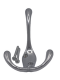 Aretro Heavy Duty Chrome Three Prong Chrome Triple Back of Door Wall Hat Coat Robe Hanger Hook with Screws